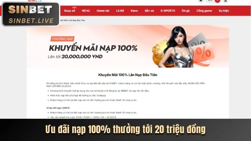 Ưu đãi chào mừng thành viên mới vswin khuyến mãi